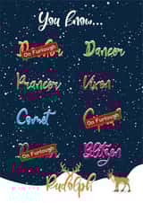 reindeer furlough Christmas Card 43522 created by Debsmakescards