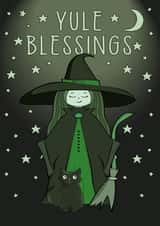 Yule Blessings for the Winter Solstice created by Cheeky Witch®