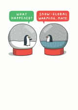 global warming penguin Christmas Card 16023 created by mungo and shoddy