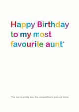 aunt favourite Birthday Card 13050 created by Lisa Jestico