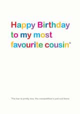 cousin favourite Birthday Card 13052 created by Lisa Jestico