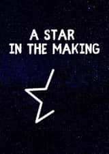 star in the making minimal Congratulations Card 20620 created by Captain Breadbeard Productions 