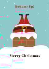 adult bottoms up Christmas Card 33227 created by Kat Prentki