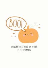 new baby little pumpkin New Baby Card 18419 created by Lucy Rose Party