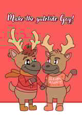 gay lgbt Christmas Card 19610 created by Memeow Gifts