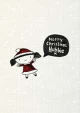 hubbie cute Christmas Card 3309 created by Cathy Haworth