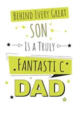 Heartfelt Birthday and fathers Day card from Son created by Yeti Design