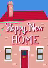 Cute Red Door New Home Card - Happy New Home created by Fab Bab