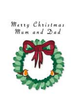 Merry Christmas Mum & Dad Robin Wreath created by Creative Gemz