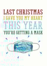 This year getting a mask Christmas card created by Hatched Art