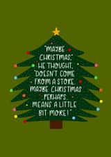 the grinch  quote  Christmas Card 18063 created by katie illustrated