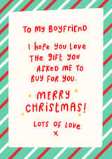 boyfriend gay  Christmas Card 42747 created by katie illustrated