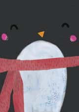 Cute Christmas Penguin Face - Open Send created by Laura Pantony