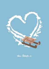 Fun Christmas Card - Heart - You Sleigh created by emily.reevedesigns