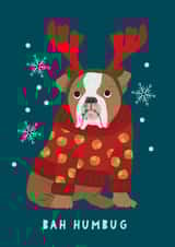 pug dog Christmas Card 20304 created by Mifkins