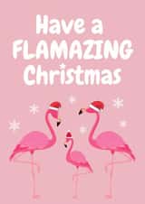 flamingo pun Christmas Card 19946 created by Pickle & Lilly