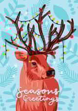 Classic Reindeer Christmas Card 44410 created by Emily Knows Prints