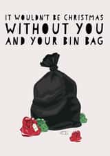 bin bag christmas card Christmas Card 19742 created by Paper Jungle