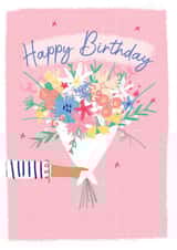 Pretty Birthday Card - Colourful - Bouquet of Flowers created by Little Mono