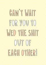 Yellow polka dot wedding card created by Redback Cards