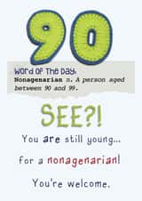 90 ninety Birthday Card 12055 created by Presents Felt