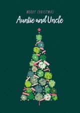 Traditional - Pretty - Contemporary - Festive - Christmas Tree - Auntie and Uncle - Christmas Card created by Rebecca Prinn