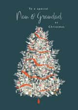 Traditional - Christmas Tree - To a Special Nan and Grandad at Christmas - Nan - Grandad - Pretty - Christmas Card created by Rebecca Prinn