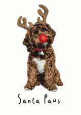 santa paws pun Christmas Card 7313 created by Amy Ellen Designs