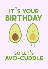 avocado pun Birthday Card 19415 created by Parker Art & Design