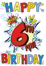 6th 6 Birthday Card 20096 created by Cotton and Bloom