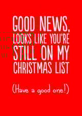 good news still Christmas Card 14121 created by The Buddy Fernandez Card Co.