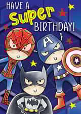 super hero Birthday Card 20678 created by Trudles Doodles Handmade