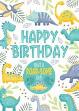 cute dinosaur Birthday Card 20679 created by Trudles Doodles Handmade
