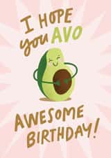 avocado cute Birthday Card 20691 created by Nicky Laatz