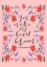 you make my heart bloom heart bloom Anniversary Card 20704 created by Beth Wake