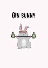 Gin Bunny card created by Bella Doodles