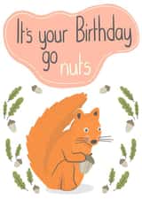 Happy Birthday Cute Squirrel Card created by @SarahPriceDesigns