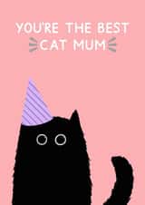 You're The Best Cat Mum, Black Cat Card created by Jeff and the Squirrel