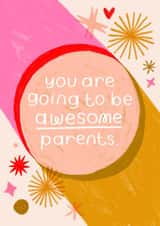 Awesome parents adult Pregnancy Card 20705 created by ONR Shop