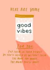 good vibes Thinking of you Card 20706 created by ONR Shop