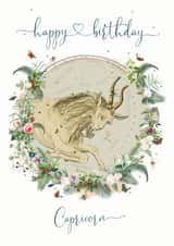Capricorn zodiac Birthday Card 17098 created by Natalie Ryan