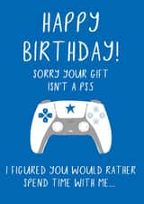 Funny - Gamer - Gaming - No PS5 - PS5 - Playstation - Playstaion 5  - Console - Controller - Sorry Your Gift Isnt A PS5 - Quality Time - Unlucky - Birthday Card created by Jessica Hogarth