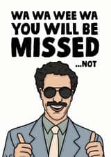 wa wa wee wa borat Leaving Card 13295 created by Studio Doodles
