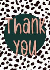Dalmatian print thank you card created by The Girl Next Draw Cards