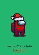 among us imposter Christmas Card 12427 created by Matt Lewis