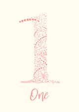 Classic 1st Birthday Card - Flowers - For Her created by Daniella Illustrates 