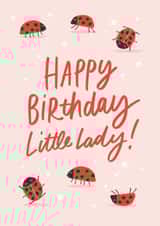 Cute Birthday Card - For Her - Ladybirds created by Nicky Laatz