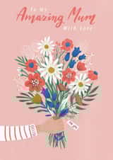For Mum -Mother’s Day - Birthday - flowers card - Pretty created by Dalia Clark Design