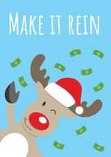 reindeer make it rein Christmas Card 29787 created by Sunnyside Design