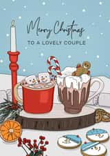 Hot chocolate Christmas table card 1000 created by Evie Garnett Designs